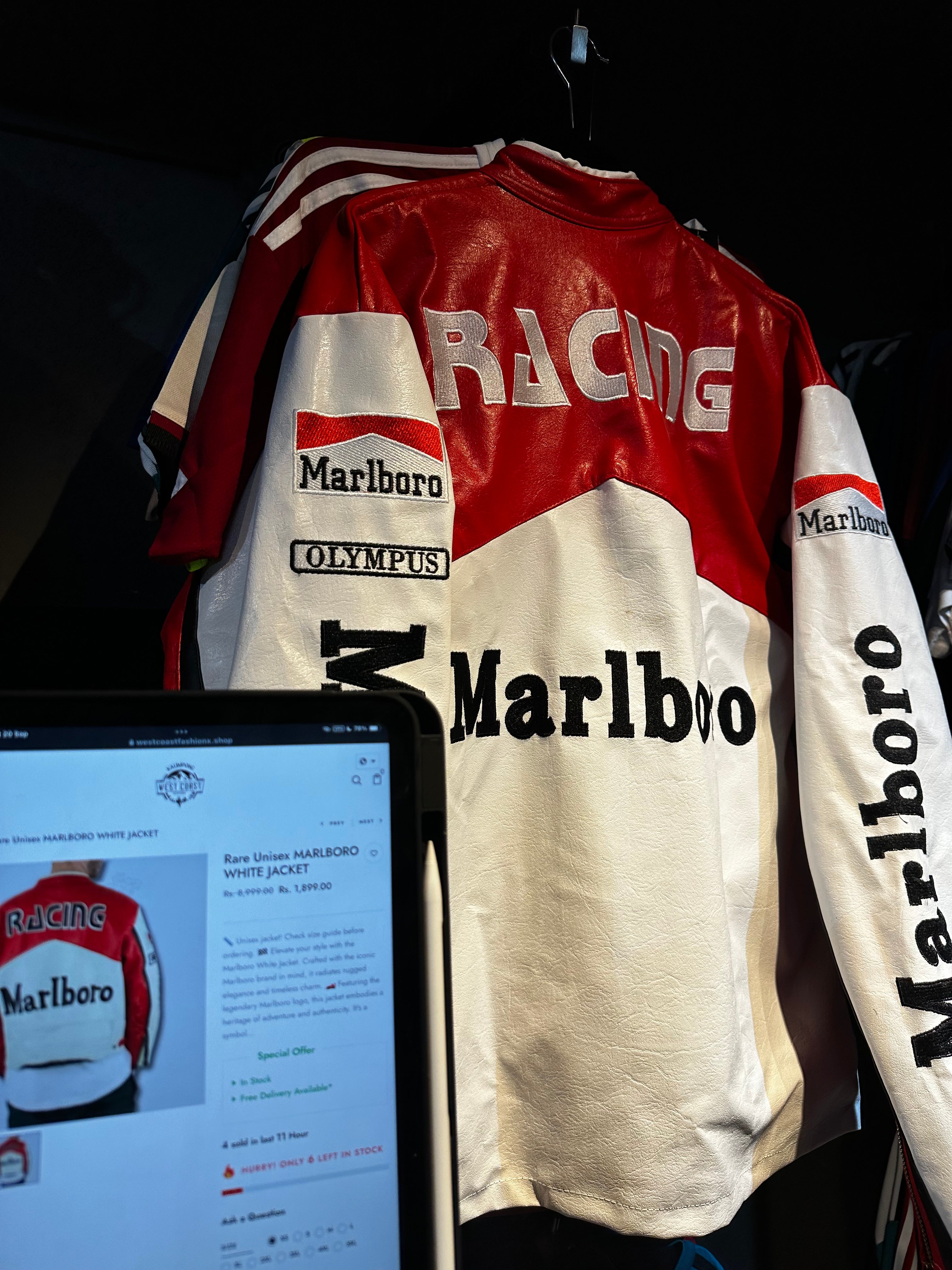 Rare Unisex MARLBORO WHITE JACKET