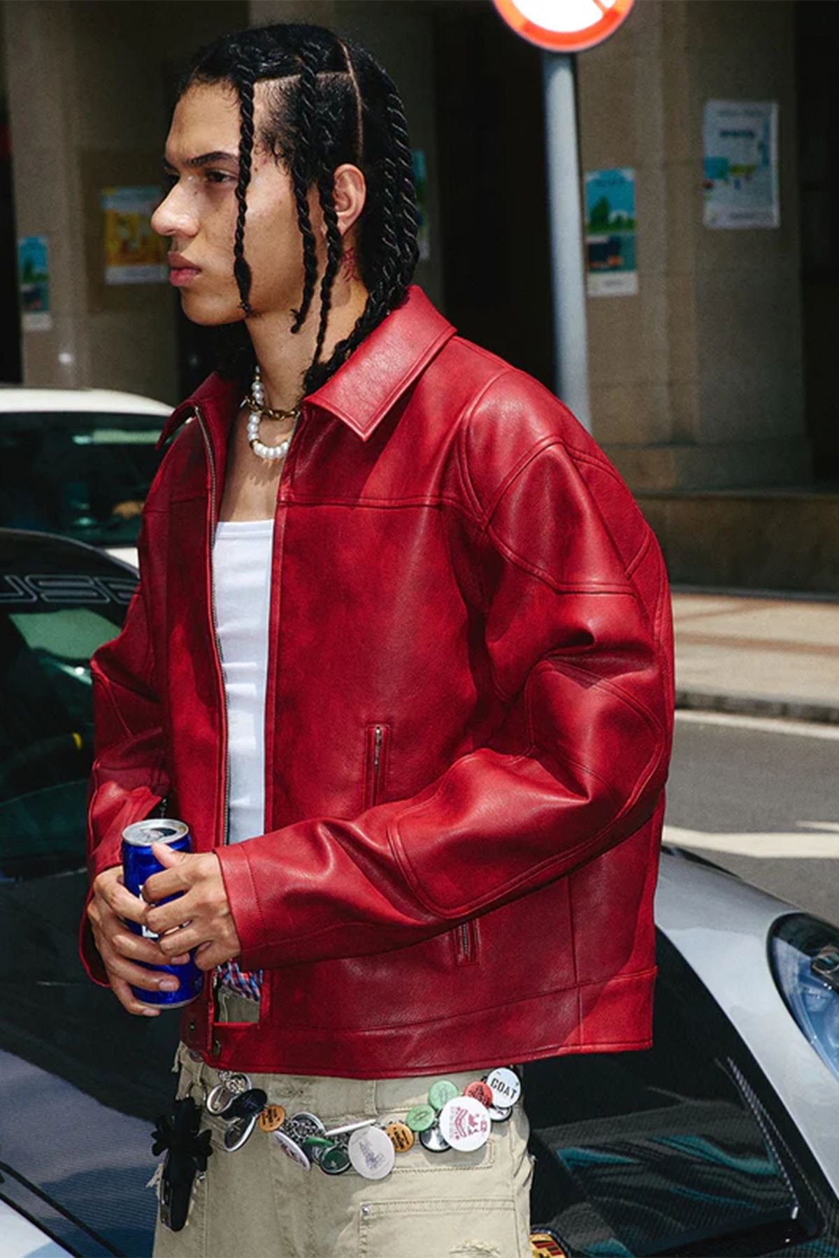 RED LEATHER JACKET