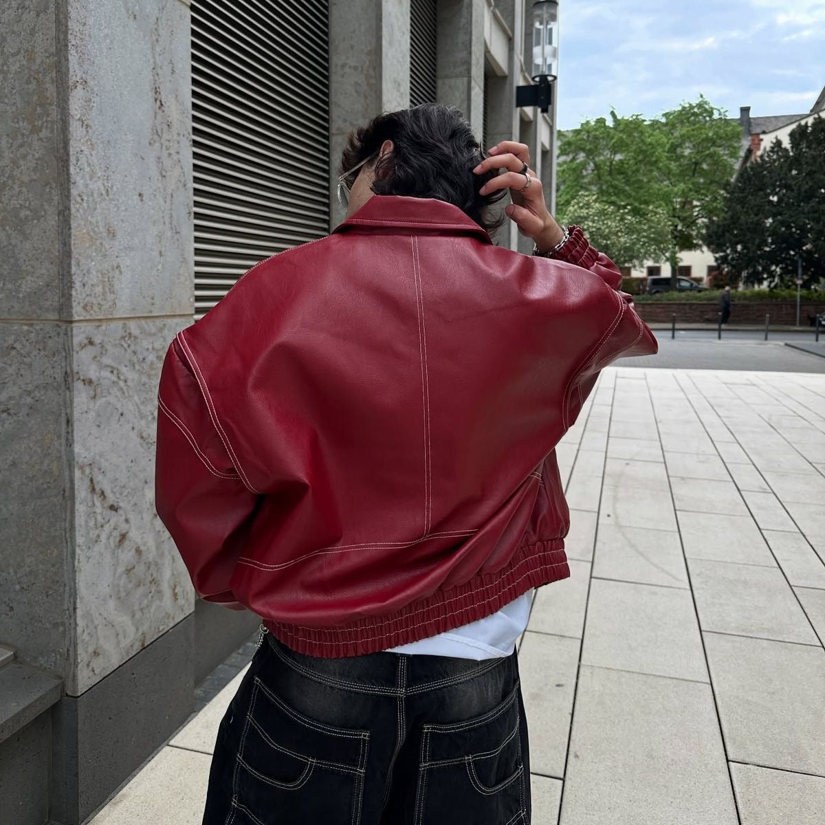 RED LEATHER JACKET