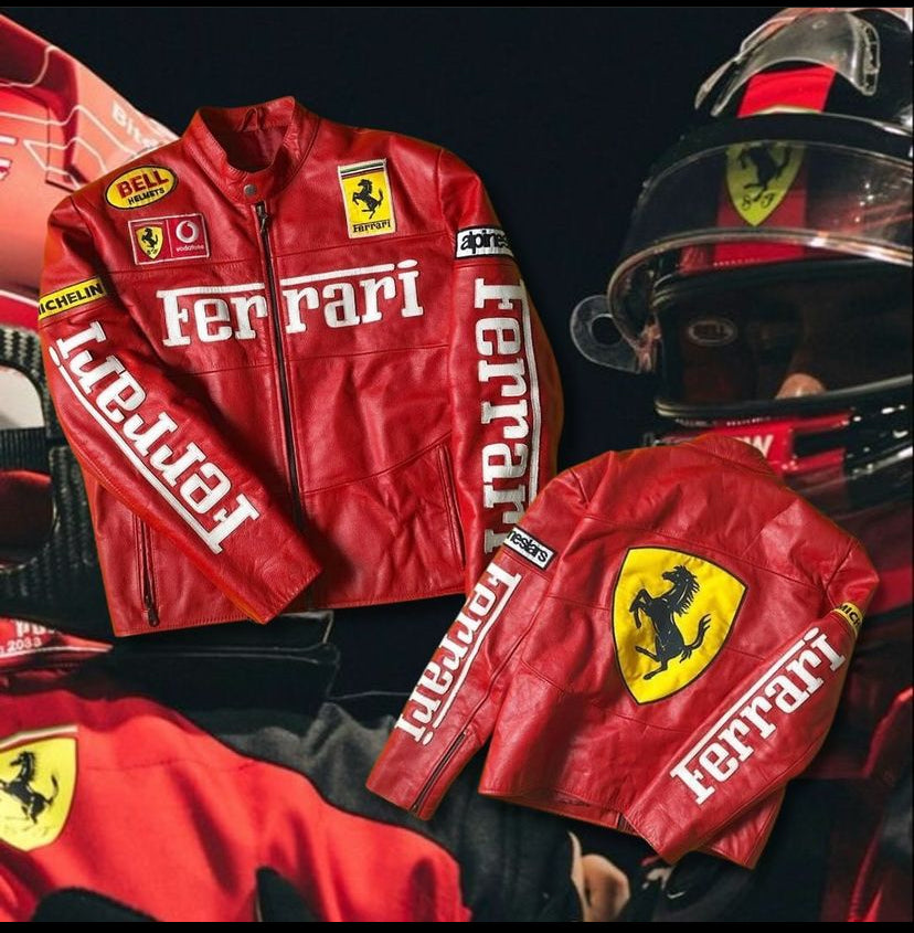 FERRARI LEATHER RACING JACKET