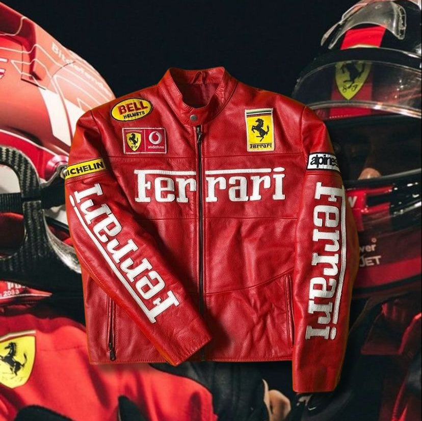 FERRARI LEATHER RACING JACKET