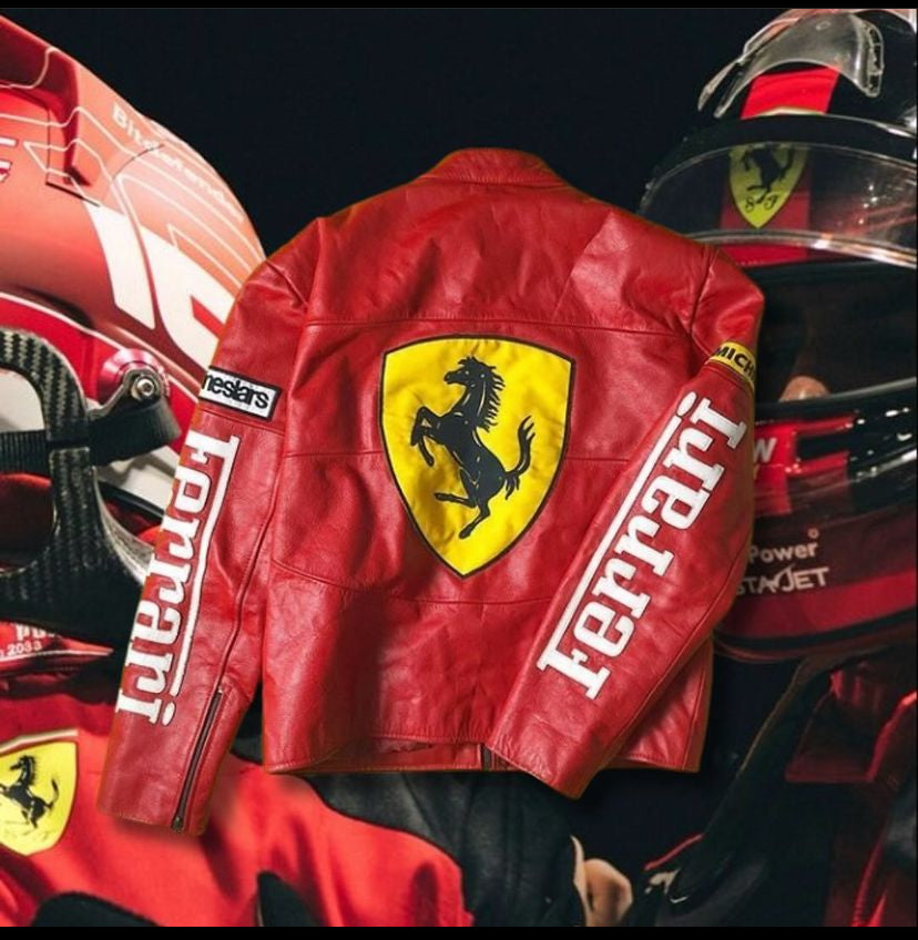 FERRARI LEATHER RACING JACKET