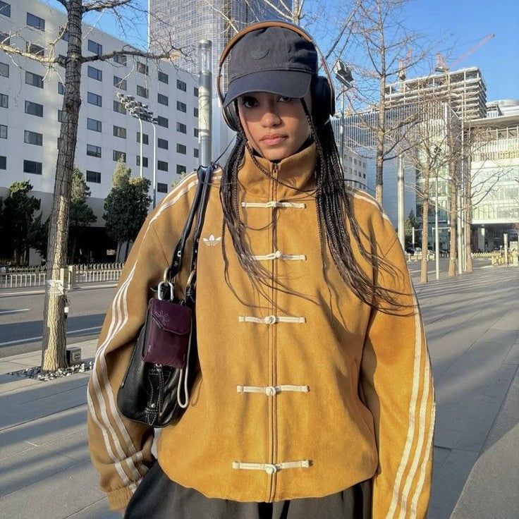 CNY Inspired Suede Track Jacket