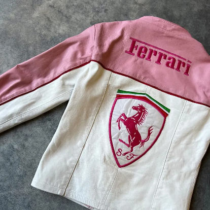 FERRARI PINK LEATHER JACKET