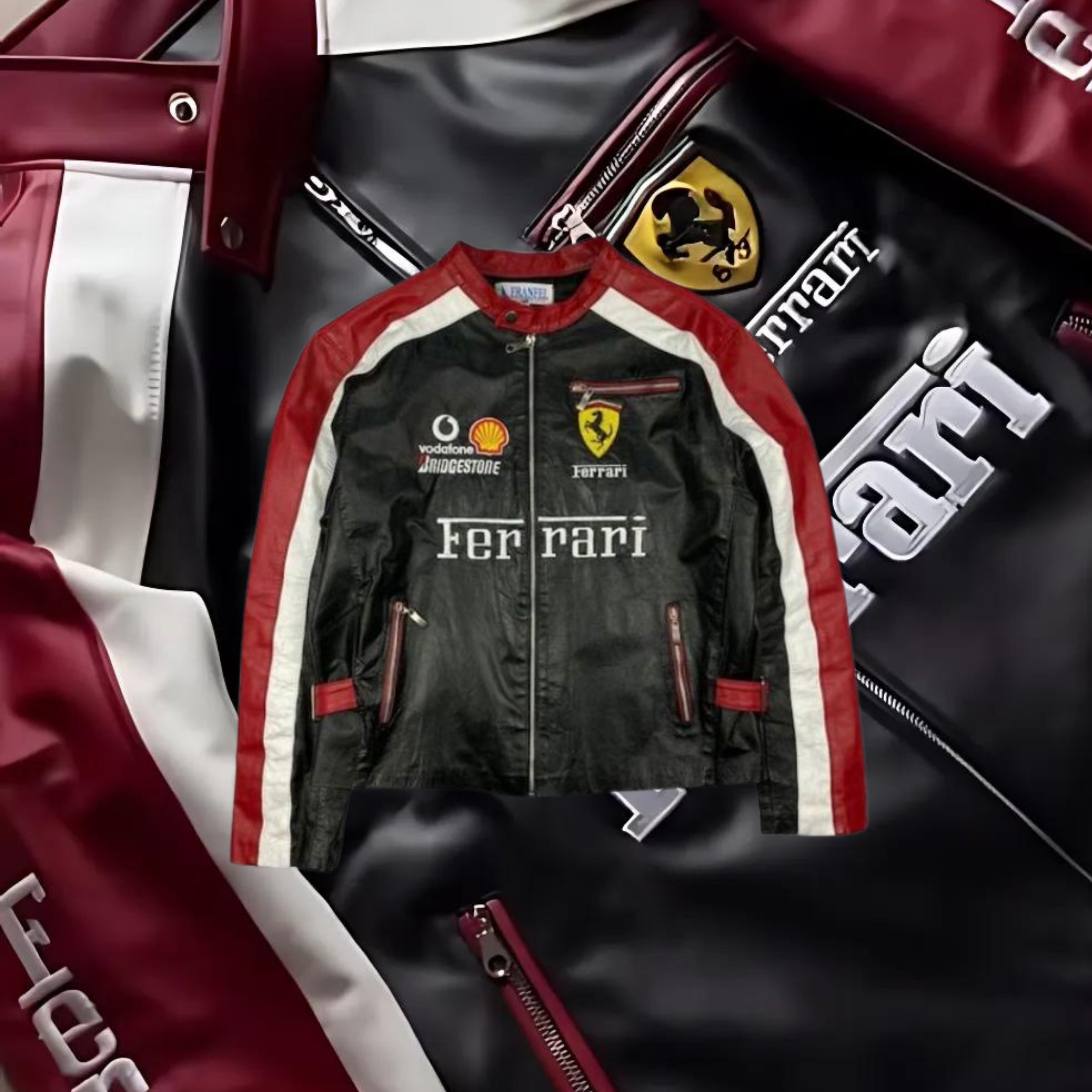 FERRARI RARE RACING LEATHER JACKET